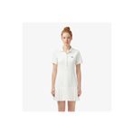 Lacoste Kadın Classic Fit Kısa Kollu Polo Yaka Krem Elbise