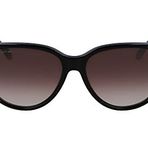 Lacoste Kadın L985s Oval Güneş Gözlüğü, Siyah, One Size