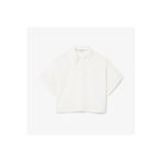 Lacoste Kadın Oversize Fit Truvakar Kollu Beyaz Polo