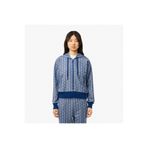 Lacoste Kadın Regular Fit Kapüşonlu Monogram Koyu Mavi Sweatshirt