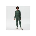 Lacoste Kadın Relaxed Fit Kapüşonlu Renk Bloklu Haki Sweatshirt