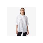 Lacoste Kadın Relaxed Fit Kısa Kollu Beyaz Gömlek