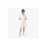 Lacoste Kadın Relaxed Fit Kısa Kollu Polo Yaka Beyaz Elbise