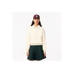 Lacoste Kadın Relaxed Fit Polo Yaka Krem Sweatshirt
