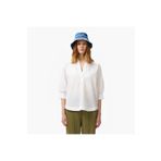 Lacoste Kadın Relaxed Fit Yarım Kol Hakim Yaka Beyaz Gömlek