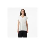 Lacoste Kadın Slim Fit Kolsuz V Yaka Krem Bluz