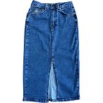 Lacoste Kadın Slim Fit Lacivert Denim Etek - 34