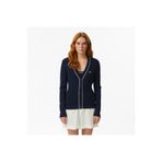 Lacoste Kadın Slim Fit V Yaka Lacivert Hırka