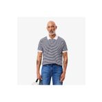 Lacoste L.12.12 Classic Fit Çizgili Beyaz Polo Erkek T-shirt