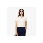 Lacoste L.12.d Kadın Slim Fit Organik Pamuk Beyaz Polo