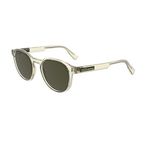 Lacoste L 6055S 750 51 Unisex Oval Şeffaf Sarı Kemik Güneş Gözlüğü