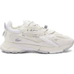 Lacoste L003 Neo Tech 125 1 Sma Mens Leather Sneaker Hakiki Deri Erkek Günlük Spor Ayakkabı Krem