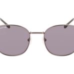 LACOSTE L251S Oval Güneş Gözlüğü, Semimatte Dark Gunmetal, Tek Boyut, Semimatte Koyu Top Metali, One Size