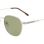 LACOSTE L251S Oval Güneş Gözlüğü, Yarı Gümüş, Tek Boyut, Semimatte Gümüş, One Size