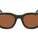 Lacoste L6023s Oval Güneş Gözlüğü, Haki, 49/21/145