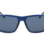 Lacoste L6025s Dikdörtgen Şeffaf Mavi 56/17/145 Erkek Güneş Gözlüğü