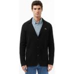 Lacoste Men's Classic Fit V Neck Cardigan Erkek Classic Fit V Yaka Triko Hırka Siyah