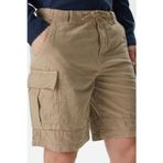 Lacoste Mens Relaxed Fit Brown Bermuda Shorts Erkek Kargo Cepli Rahat Kesim Pamuk Keten Şort Kahve