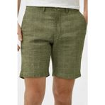 Lacoste Men's Slim Fit Bermuda Shorts Erkek Dar Kesim Keten Bermuda Şort Haki