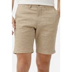 Lacoste Men's Slim Fit Bermuda Shorts Erkek Dar Kesim Keten Bermuda Şort Krem