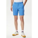 Lacoste Men's Slim Fit Bermuda Shorts Erkek Dar Kesim Keten Bermuda Şort Mavi