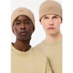 Lacoste Nakış Logolu %100 Yün Unisex Bere Bej