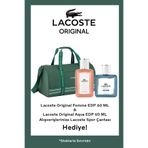 Lacoste Original Femme EDP 60 ml Kadın & Original Aqua EDP 60 ml Erkek + Seyehat Çantası - Parfüm Set