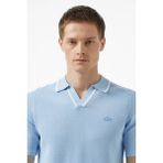 Lacoste Regular Fit Kısa Kollu V Yaka Polo Yaka Erkek Triko Tişört Açık Mavi - M - L