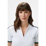 Lacoste Slim Fit Kısa Kollu Yarım Fermuarlı Polo Yaka Full Likralı Triko Tişört Beyaz - 36