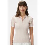 Lacoste Slim Fit Kısa Kollu Yarım Fermuarlı Polo Yaka Full Likralı Triko Tişört Pudra Pembe - 34