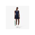 Lacoste SPORT Kadın Slim Fit Kolsuz Polo Yaka Lacivert Elbise