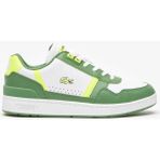Lacoste T-Clip Hakiki Deri Erkek Sneaker Günlük Spor Ayakkabı Yeşil-Beyaz - Yeşil - Beyaz