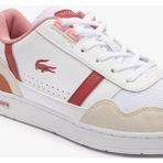 Lacoste T-Clip Trainers In White Pink - Beyaz