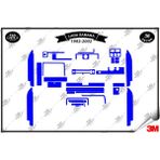 Lada Samara 1992- 2002 Torpido Konsol Trim Göğüs Maun Kaplama Set 36 Parça Mavi