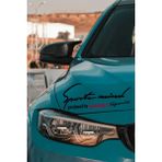 Lada Samara Sport Mind Şerit Sticker Siyah Zemin Kırmızı Yazı Far Üstü Oto Aksesuarı Samara Yazılı - Siyah - Kırmızı - 30 cm