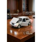 Lada Vaz 2107 Metal Diecast Model Araba 1:24 Ölçek (18Cm) Sesli Işıklı Çek Bırak Beyaz Vitrin