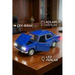 Lada Vaz 2107 Metal Diecast Model Araba 1:24 Ölçek (18Cm) Sesli Işıklı Çek Bırak Lacivert Vitrin