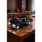 Lada Vaz 2107 Metal Diecast Model Araba 1:24 Ölçek 18cm Sesli Işıklı Çek Bırak Siyah Çok Renkli