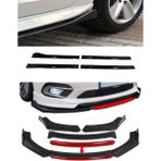 Lada Vega Flaplı Yan Marşpiyel Eki + 4 Parça Kırmızı Ön Ek Piano Black Set