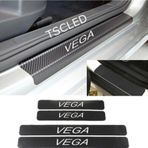 Lada Vega Karbon Kapı Eşiği Koruma Sticker Yapıştırma (4lu Set)