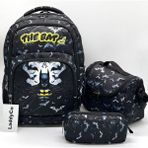 Laddyco Ilkokul Çantası Erkek Çocuğu 3`lü Set Kırmızı Ilk Okul Çantası Karakter Baskılı Takım - sırt çantası - Siyah - Gri - Çanta ölçüleri: boy 40cm En: 30 cm Genişlik:18 cm, Beslenme ölçüleri: boy: 18 cm En:21 cm Derinlik: 9 cm