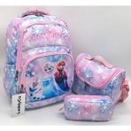 Laddyco Ilkokul Çantası Kız Çocuğu 3`lü Set Renkli Ilk Okul Çantası Karakter Baskılı Takım - sırt çantası - Pudra - Mavi - Çanta ölçüleri: boy 40cm En: 30 cm Genişlik:18 cm, Beslenme ölçüleri: boy: 18 cm En:21 cm Derinlik: 9 cm