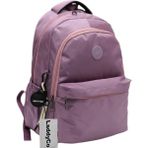 LaddyCo Saten Suya Dayanıklı Kumaş Unisex Siyah Okul Sırt Çantası 2200 Siyah - Mürdüm