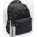 LaddyCo Saten Suya Dayanıklı Kumaş Unisex Siyah Okul Sırt Çantası 2200 Siyah