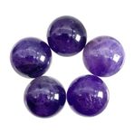 Ladeukoi 5 adet 20 mm yuvarlak taş top seti, ev dekorasyonu için, kristal cilalı şifa değerli taş Fengshui mineral takı üretimi, ametist