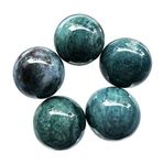 Ladeukoi 5 adet 20 mm yuvarlak taş top seti, ev dekorasyonu için, kristal cilalı şifa değerli taş Fengshui mineral takı üretimi, okyanus yeşimi