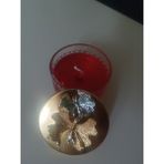 Ladijital Dekoratif Cam Kapaklı Kokulu Mum - Beyaz - Gold