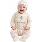 Ladora Tekstil Organik 5 Parça Sevimli Hayvan Figürlü Erkek Hastane Çıkışı - Organic - 0 - 3 Ay