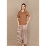 Lady Cappuccino Viskon Kadın Kısa Kol Pijama Takımı
