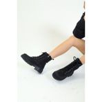 Lady Classy Kadın Kalıp Kaymaz Taban Postal Bot Siyah Dış Materyal ile Şık ve Rahat Kullanım
